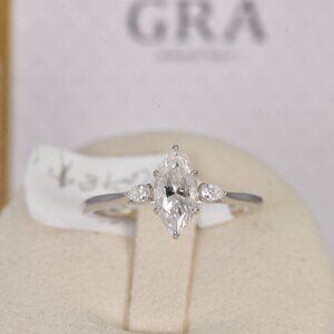 1.2 ct Moissanite Marquise Engagement Ring